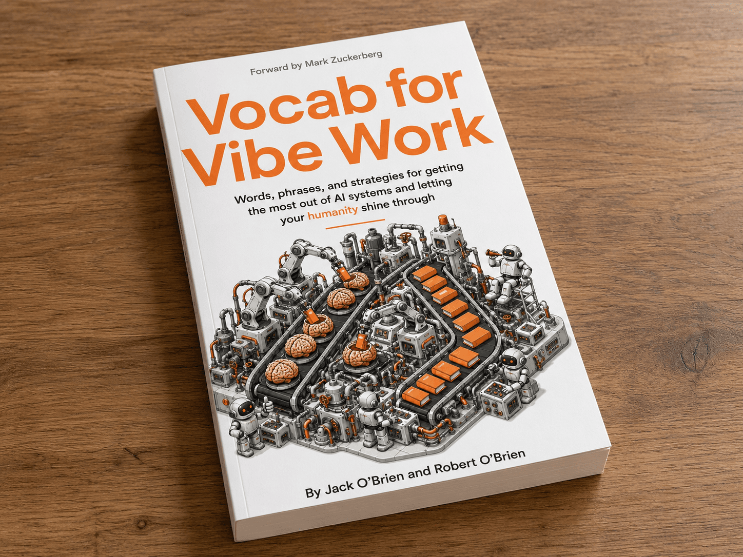 Vocab for Vibe Work resting on a wooden table